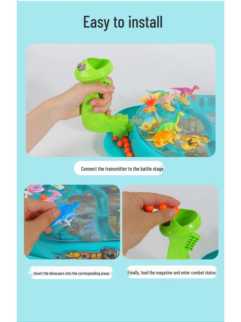 Interactive Dinosaur Battle Arena Board Game: Parent-Child Two-Player Simulation Set for Boys