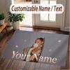 Custom Name Crystal Velvet Rug,Ayliva Comfortable Anti Slip Floor Mat For Room Decoration