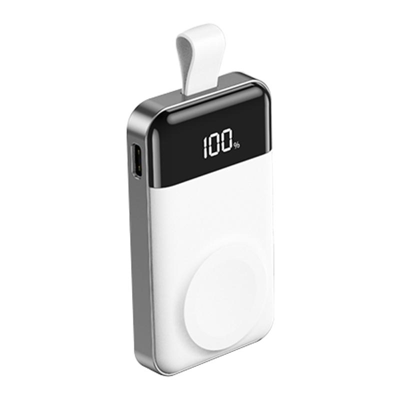 

C06 For Apple Watch 2000mAh Portable Magnetic Wireless Charger Power Bank White