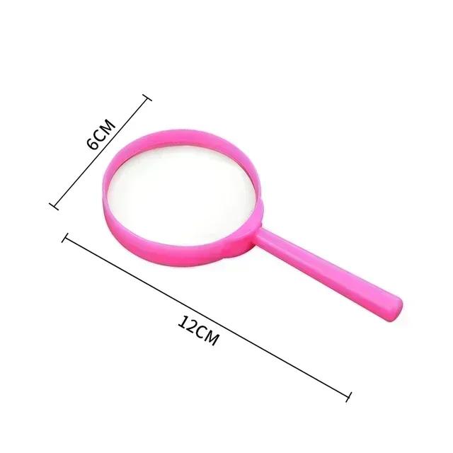 3x Hand-Held Reading Magnifiers Portable Toy Magnifier Children Magnifying Glass for Experiment Stationery Tools