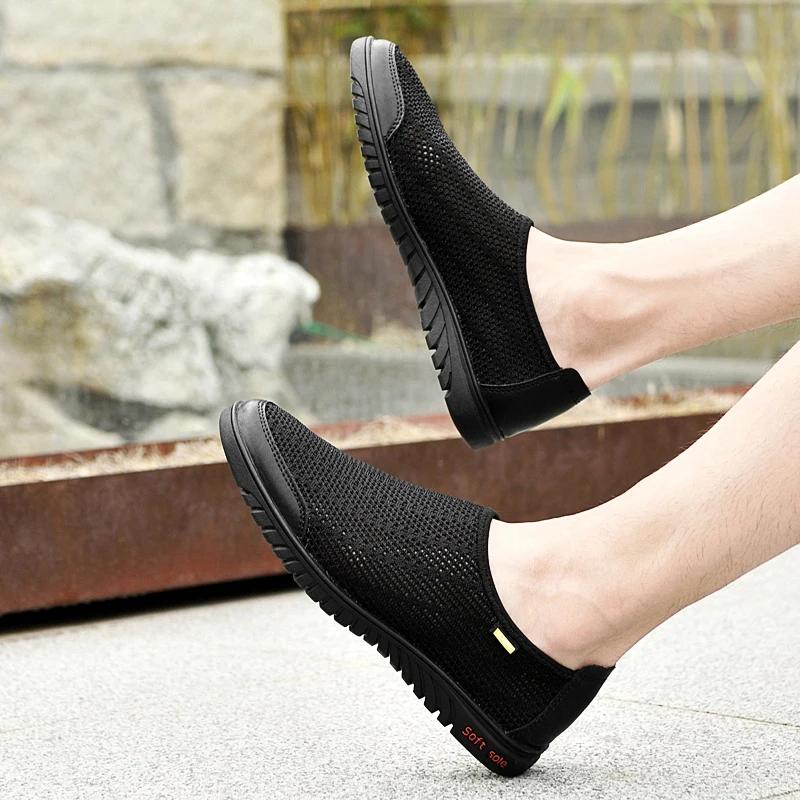 Mens Slip On Walking Shoes Breathable Mens Loafers Male Comfortable Driving Footwear Hot Sale Flats All-match Office Footwear