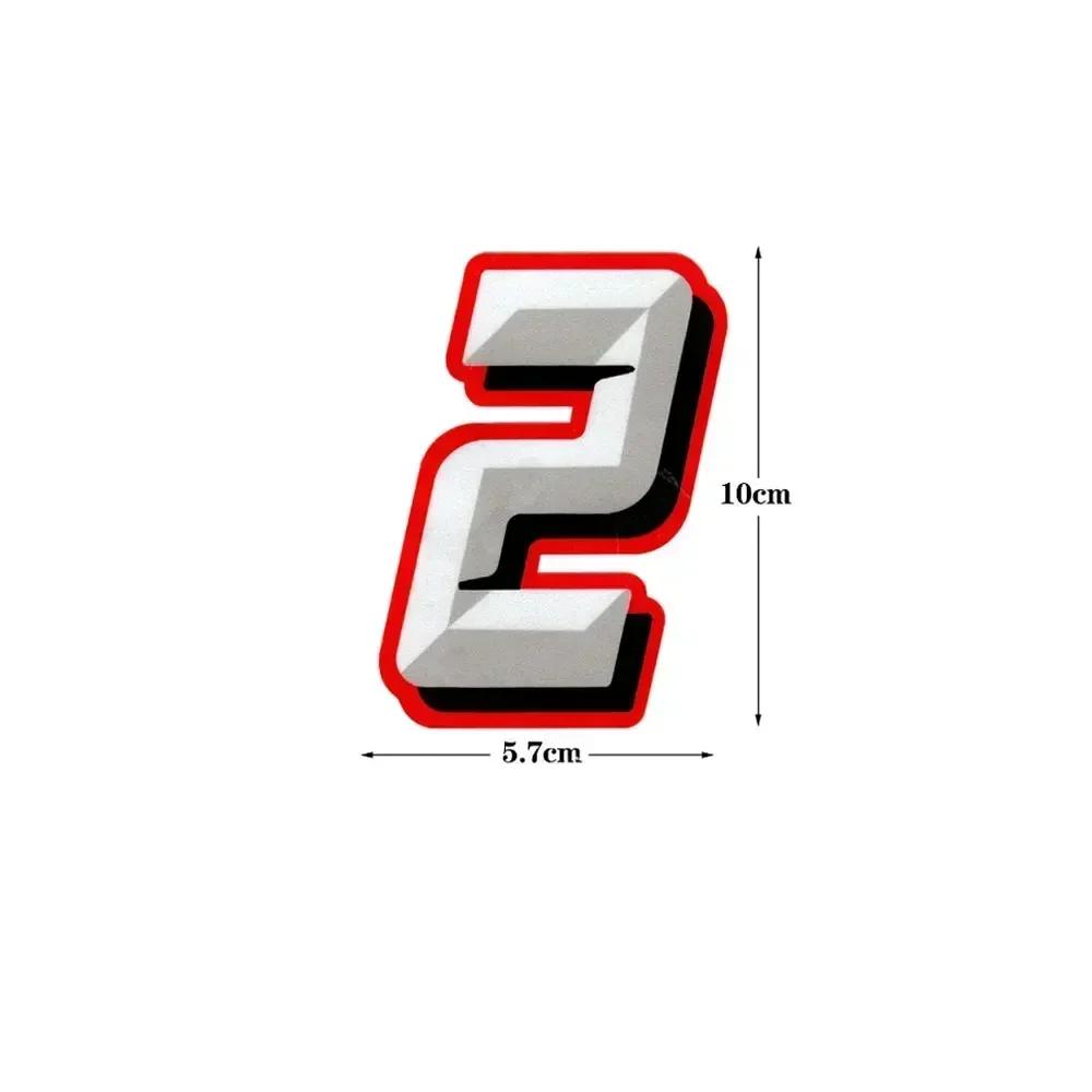 1pc Universal Number 0-9 Vinyl Decals Motorcycle Helmet Racing Sticker Motorcycle Decorative Decal Motorbike Styling Accessories