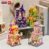 Balody Street View Building Blocks Magic House Rainbow Candy House 3D Model City Mini Bricks Sets Kids Kits For Christmas Gift