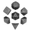 Cusdie New Metal DnD Dice Set Minimalist Rhomb Pattern D4-D20 Polyhedral Dice for D&D Pathfinder Tabletop RPG Board Games