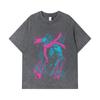 275 GSM Washed T-shirts 100% Cotton Chainsaw Man V10 Denji Print Unisex Heavy Cotton T Shirt