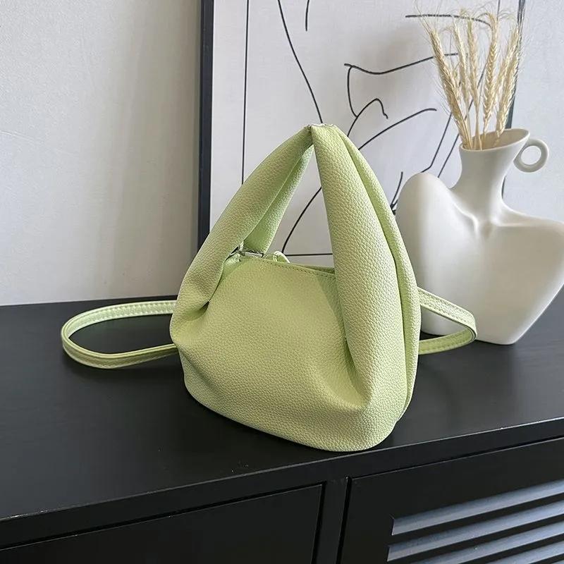 

WTEMPO элегантные простые мягкие пригородные сумки женские однотонные повседневные сумки через плечо на одно плечо 18*10*14cm зелёный