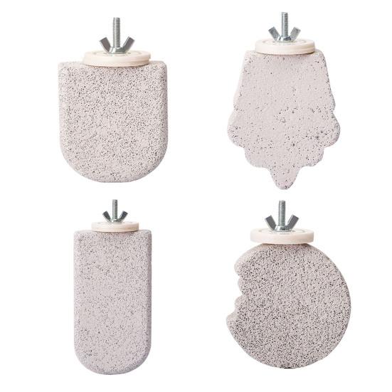 4 Pcs Birds Beak Grinding Stone Parrot Calcium Perch Chewing Toy Birds Foot Claws Trimmer Platform for Small Medium Birds Parakeet Lovebird Cockatiel
