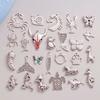 6pcs Personality Sea Turtle Fish Tail Giraffe Pendant Animal Charm Stainless Steel Charms For Jewelry Making DIY Keychain Gifts