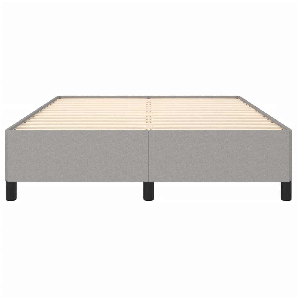 Bed Frame without Mattress Light Grey 140x190 cm Fabric
