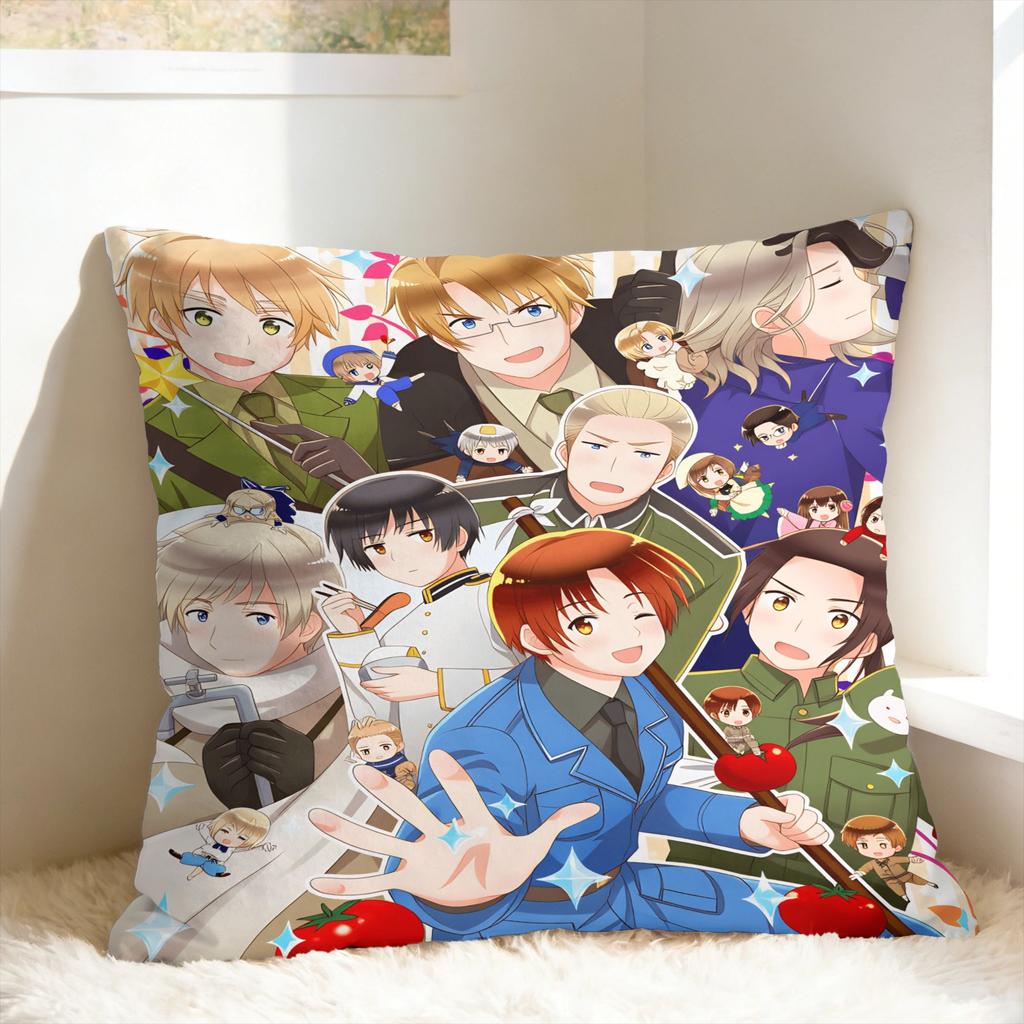 Aph Hetalia Anime Pillow Cover Soft Cushion Cover Kawaii Pillow Case For Sofa Car Home Decor