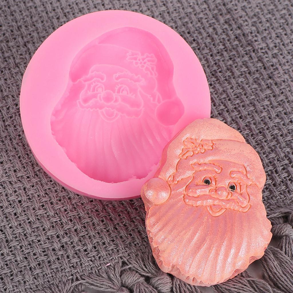 Bearded Santa Claus Ornaments Epoxy Resin Mold Aromatherapy Plaster Silicone Mould DIY Crafts Home Decorations Casting