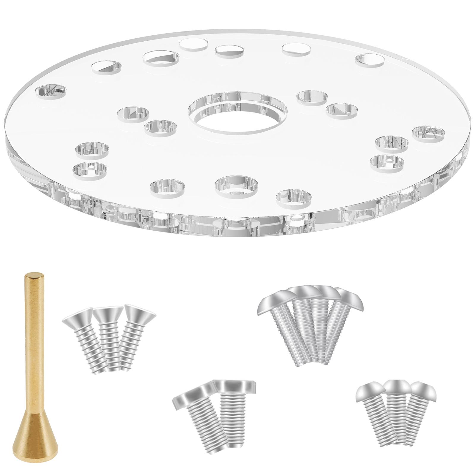 

6.5in Acrylic Router Base Plate Transparent Trimming Machine Base Router Table Insert Plate for Woodworking Benche System