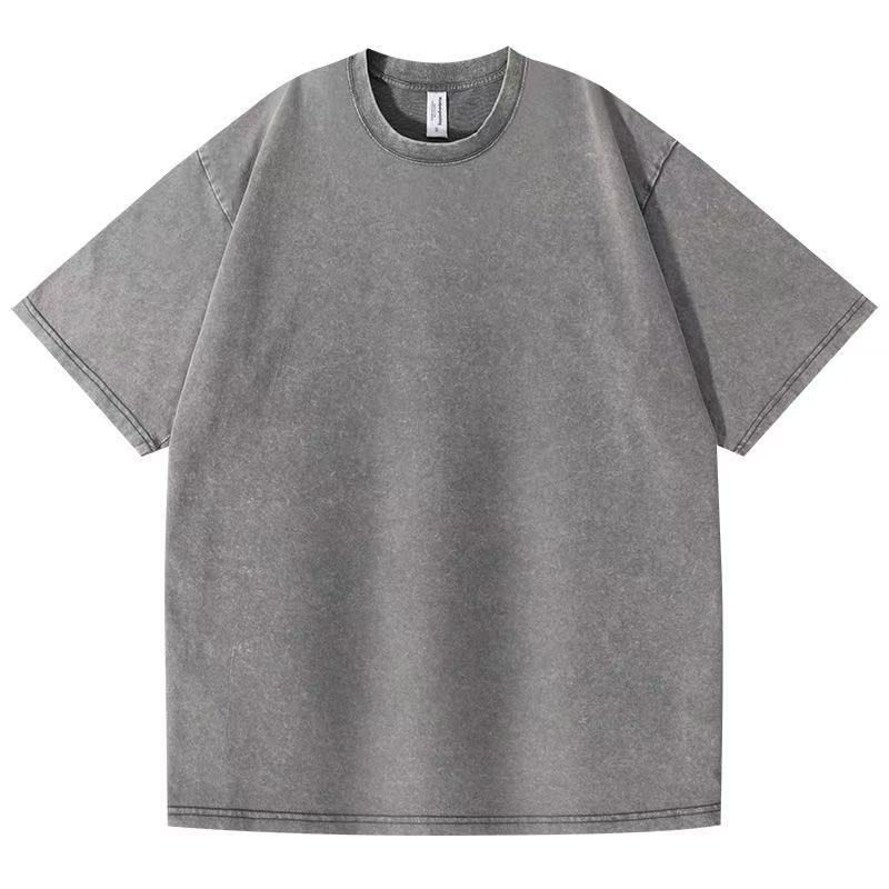 Men Short Sleeve O Neck Vintage Do Old T-shirt Pure Cotton
