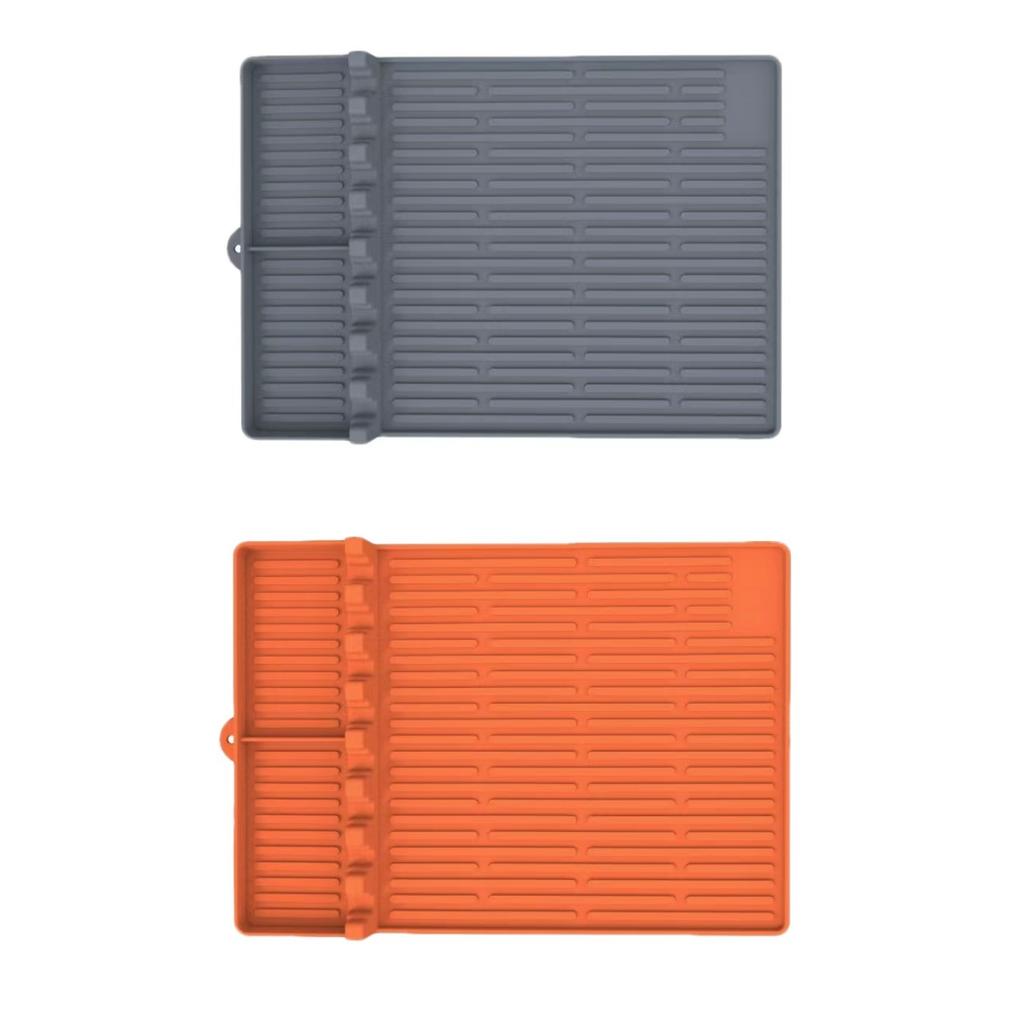 Barbecue Oven Silicone Side Frame Pad, Baking Tray Protection Pad, Draining Pad, Black Stone Silicone Barbecue Oven Draining Pad