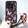Fantastic Butterfly Print Lanyard Case For Xiaomi 14T 13T Pro Redmi Note 15 Pro 4G 14 13 Pro+ 5G Shockproof Bumper Soft Cover