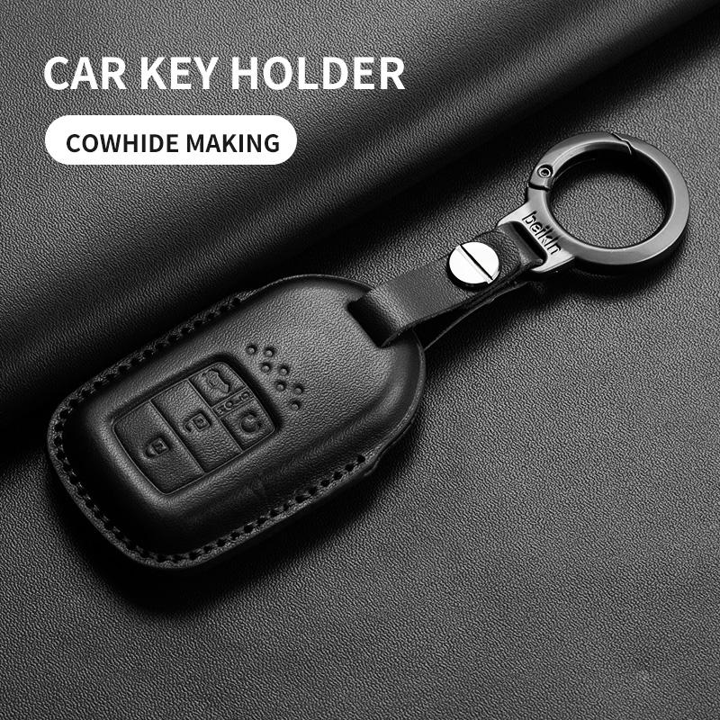 Leather Car Remote Key Case Cover For Honda Civic 11th 2022 For Honda Civic Accord HR-V CR-V CRV 2022 2023 Protector Holder Fob