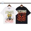 2026 Summer Cartoon Skeleton Print Glo Gang Tshirt Unisex Unisex Vintage Black White Oversized Tee Top Quality Cotton T Shirt Tags