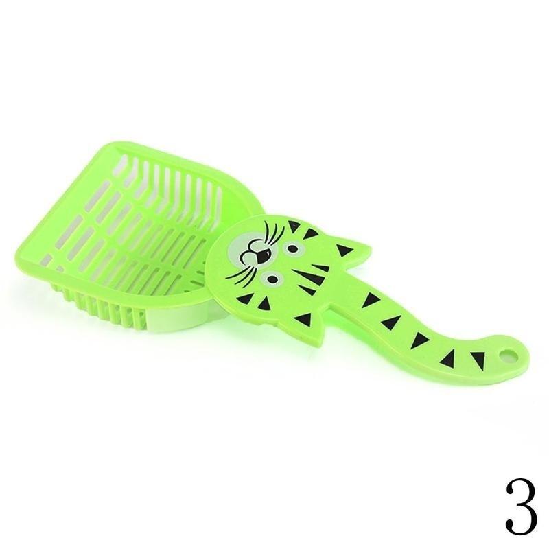 

Пластиковый лоток для кошачьего туалета, совок, ложка, 2 цвета, совок для отходов, лопата для какашек зелёный