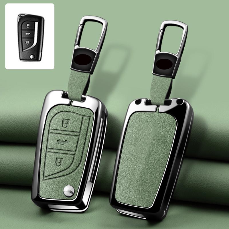 Zinc Alloy Leather Car Key Case For Toyota Auris Corolla Avensis Verso Yaris Aygo Scion Tc Im Camry Rav4 Forturner Hilux Key Fob