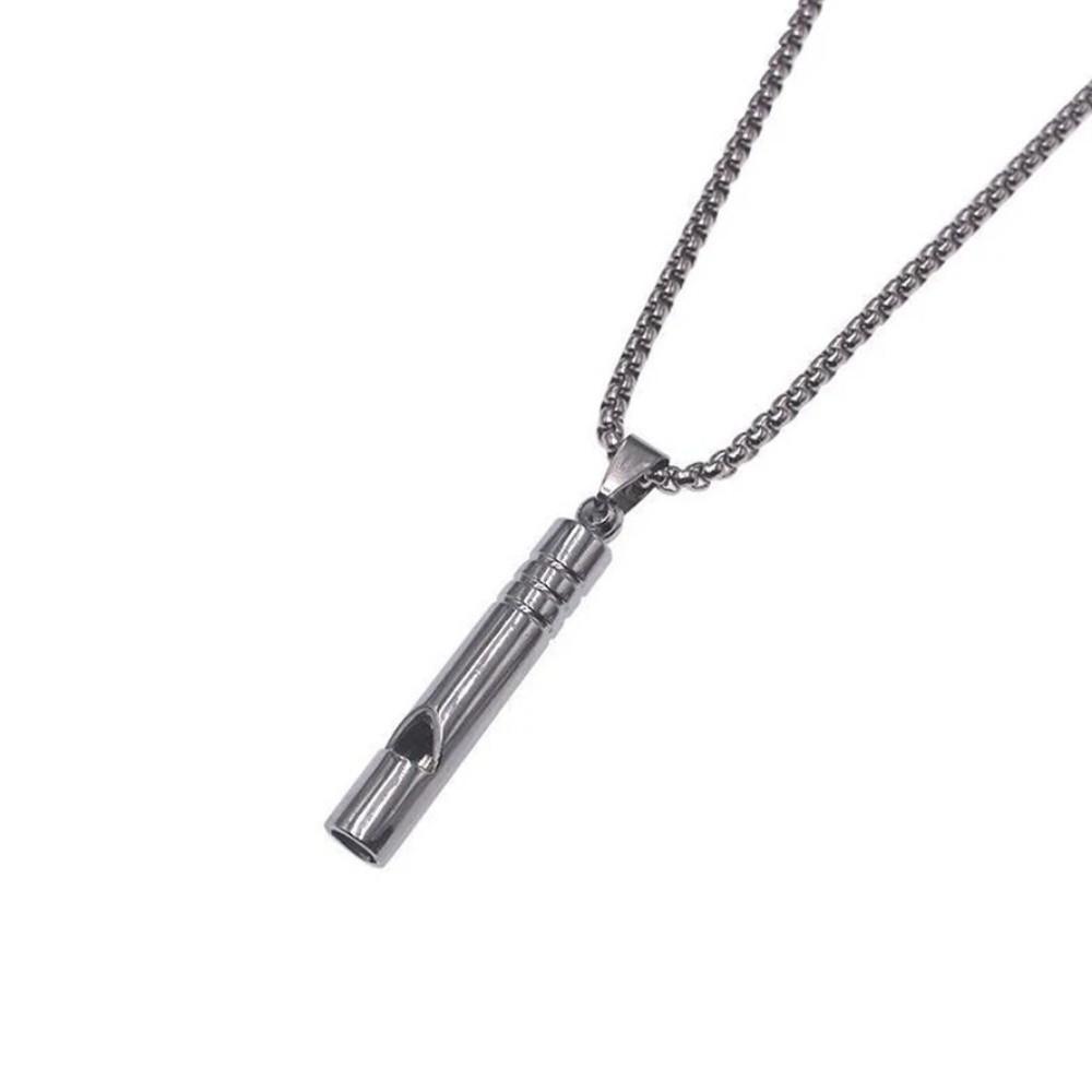 

Jewelry accessories Zinc Zinc Alloy Necklace for men Sweater chain Whistle necklace Titanium steel chain срібний
