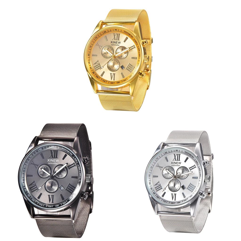 Premium Quality Mens Stainless Steel Military Watch With Elegant Date Functionality