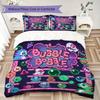 Bubble Bobble Pattern Bedding,Quilt Set Quilt Cover Pillowcase Home Birthday Gift(1 * duvet cover + 2 * pillowcase, without core)_lx