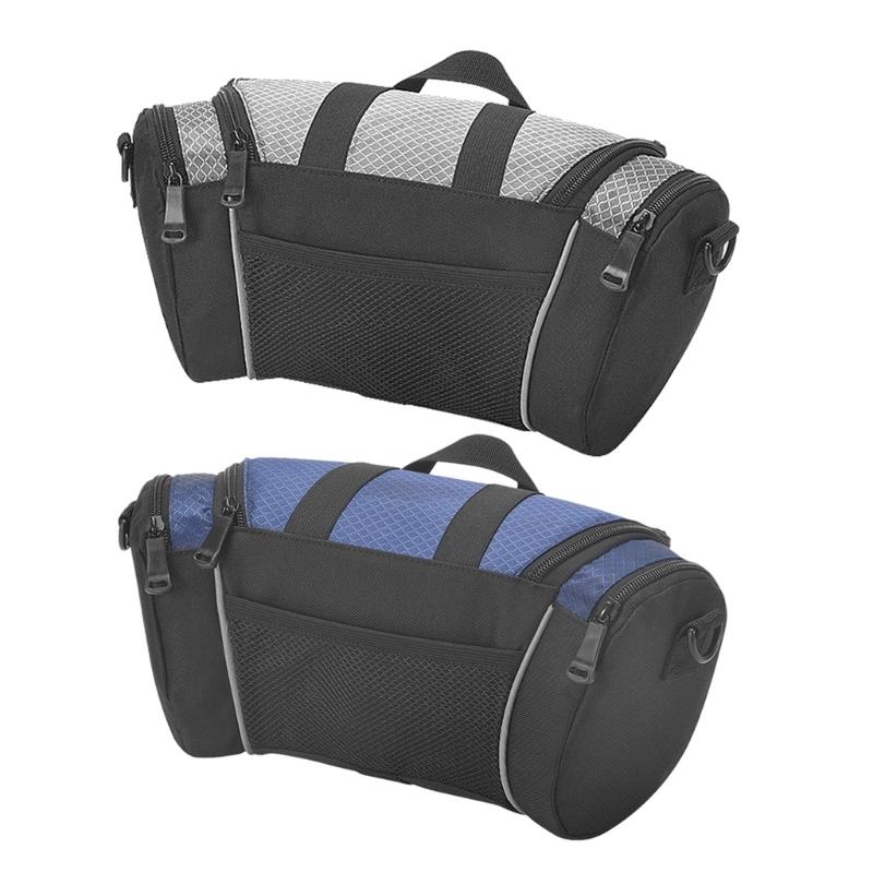Bike Handlebar Bag Bike Bag Front Tube Frame Storage Bags 5L Bike Handlebar Pannier Waterproof Shoulder Bag Front Pack