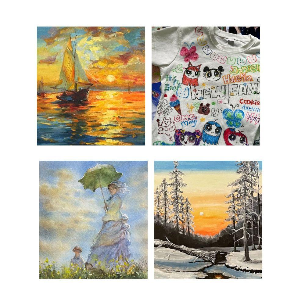 Bristle Hair Wooden Handle Stencil Paint Brushes DIY Crafts Painting Brush Paintbrushes  Child Toy