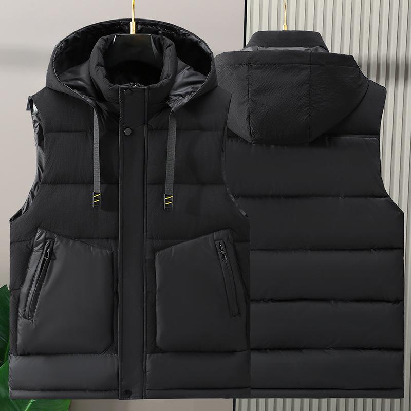 Dünger hinzufügen, um Verdickung Herbst und Winter Lässige Herrenweste Jacke zu erhöhen