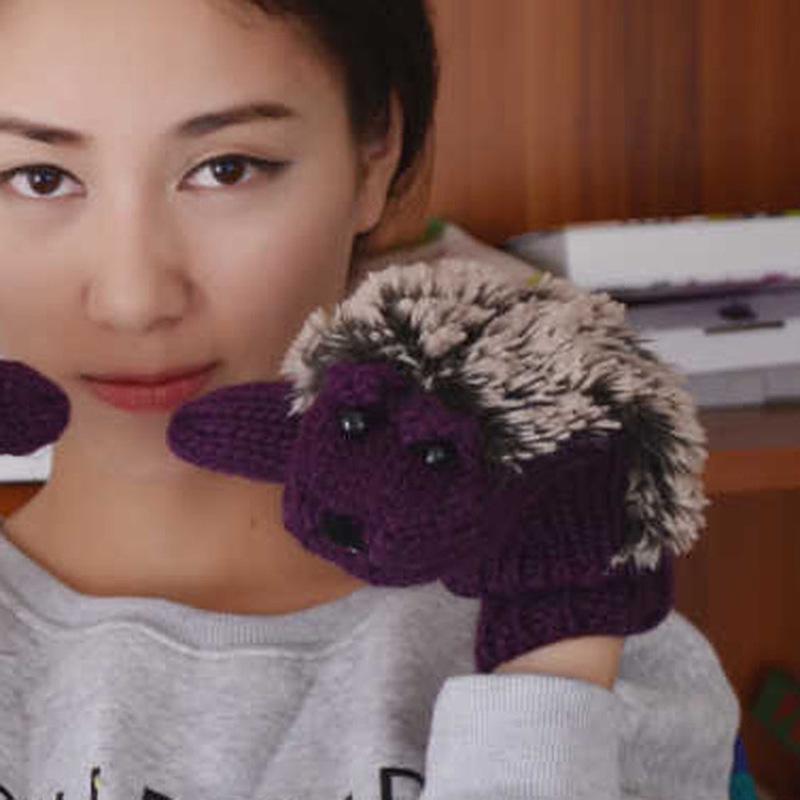 Gants sans doigts en fourrure pour femmes et filles, mitaines en laine tricotées, gants d'hiver pour femmes, mitaines douces