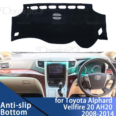 Für Toyota Alphard Vellfire 20 AH20 2008-2014 Armaturenbrettabdeckung Polster Sonnenschutzmatte UV-Schutzmatte Rechtslenker
