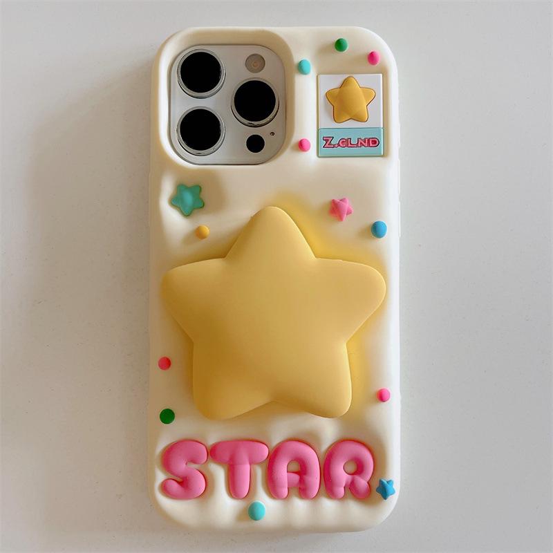 

3D Чехол-подставка с зеркалом-звездой для iPhone 15/14/13/12/11 Pro/Max iPhone 16 Pro