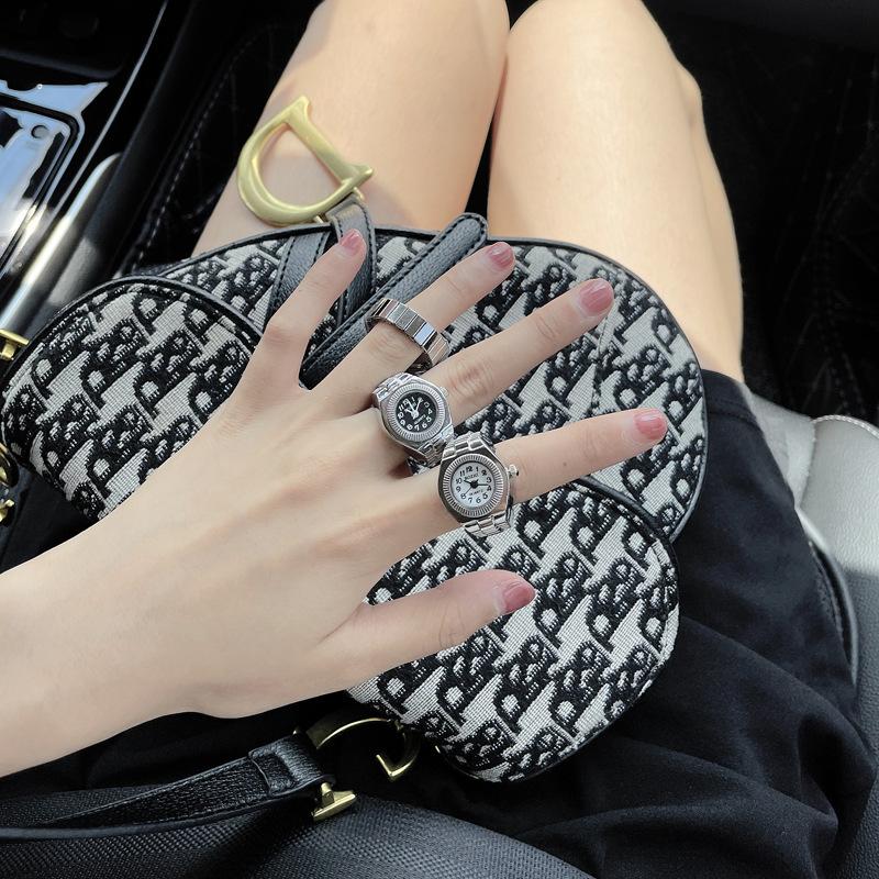 Ring Watch New Selling Creative Alloy Shell Finger Circular Dial Couple Men And Women