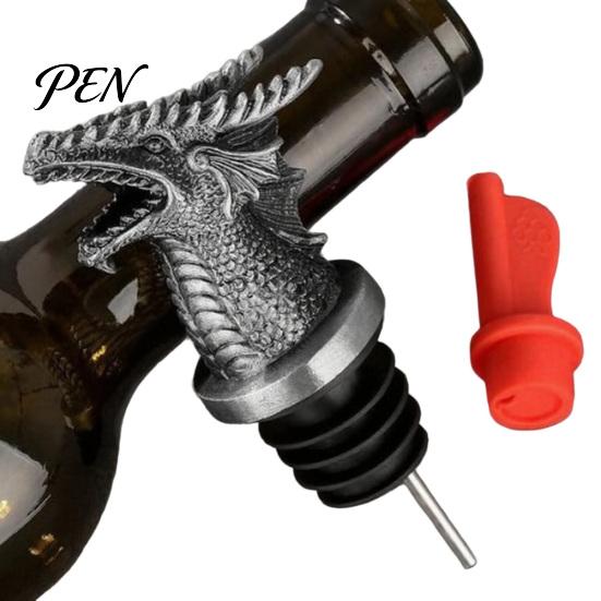 Unique Gifts for Wine Enthusiasts Dragon Head Pourer And Stopper, Resin Spout Liquor Animal Shape Aerator Bottles, Reusable Preservation Sealer