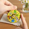 Egg Party Rotating Cartoon Animal Keychain: Classic Game Accessory and Children's Gift