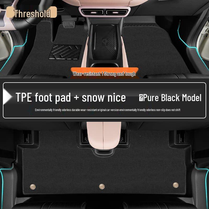 BYD Seagull and Dolphin Models 2526 TPE Smart Driving Floor Mats with Full Coverage Carpet