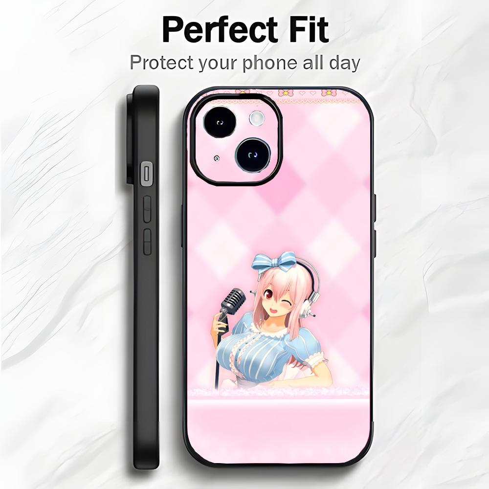 Cute Japanese Anime S-Super Sonico Phone Case Phone Case Soft Packaging Lightweight For iPhone17 16 15 14 13ProMax