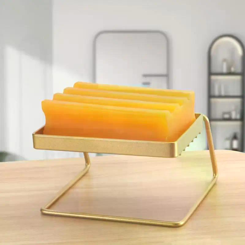 Selbstablassende Edelstahl-Seifenschale für Stückseife Halter Dusche Badezimmer Küchenspüle Minimalistisches Design Funktionale Aufbewahrung