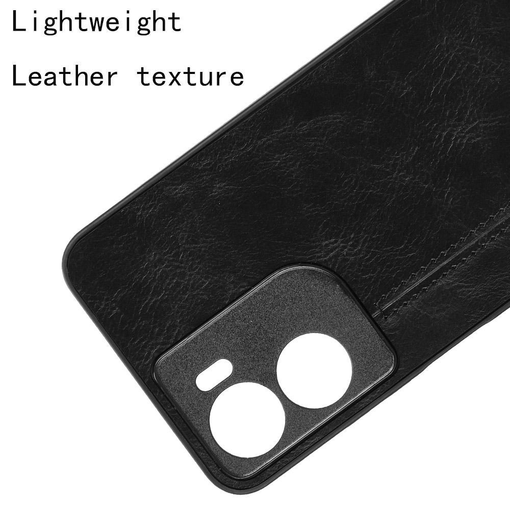 For Motorola Moto G05 4G/E15 4G Case Cowhide Texture Leather+TPU+PC Phone Cover Stitching Line