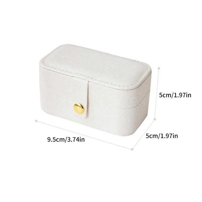 High-end Jewelry Storage Box Rings Pendant Earring Box Travel Portable PU Leather Jewelry Box Birthday Wedding Gift Box