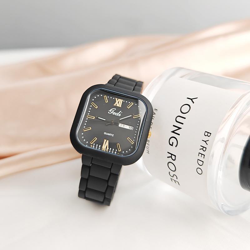 UTHAI Uhren für Damen Leichte Luxusmarke Modetrend Großes Zifferblatt Kalender Wasserdicht Legierungsarmband Quarz Uhr