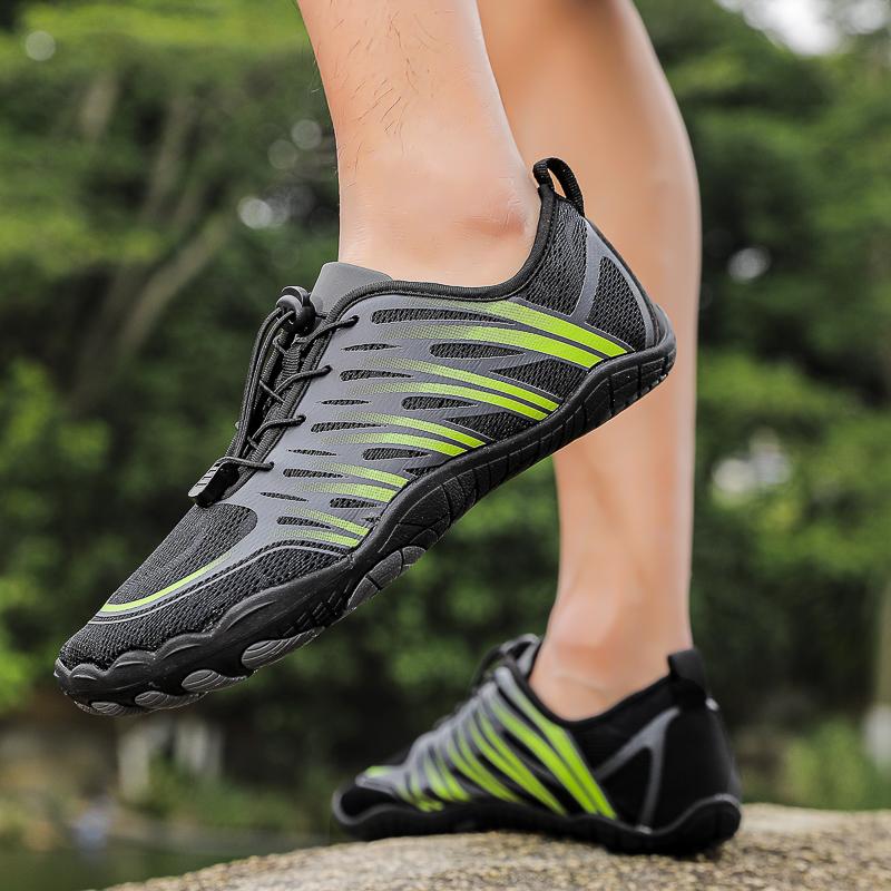 Big Size 47 Men's Water Shoes Fashion Pink Women's Gym Shoes Summer Mesh Five Fingers Aqua Shoes Unisex Beach Barefoot Sneakers