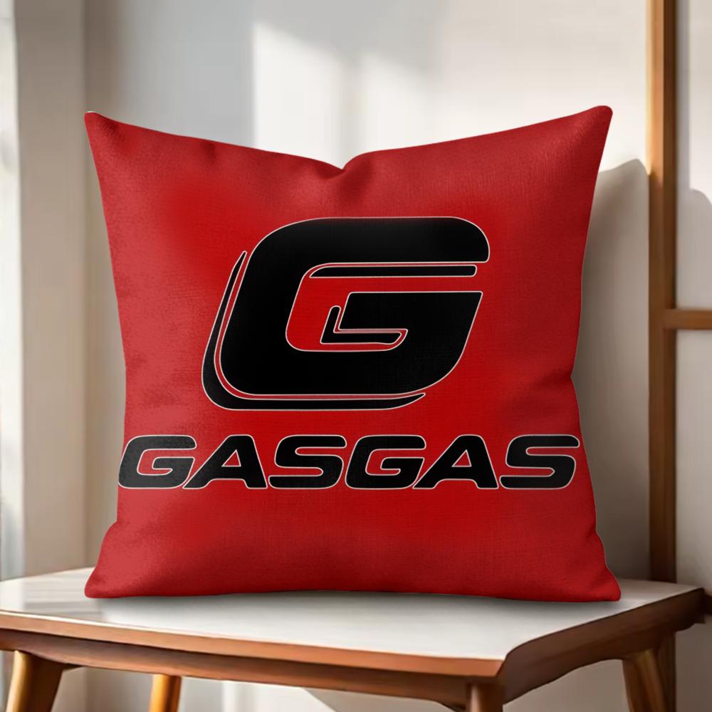 

Motorcycles GGASGAS Cushion Cover Natural Linen Organic Fabric DoubleSided Printing Couch Pillow Covers Home Decor 30x30cm