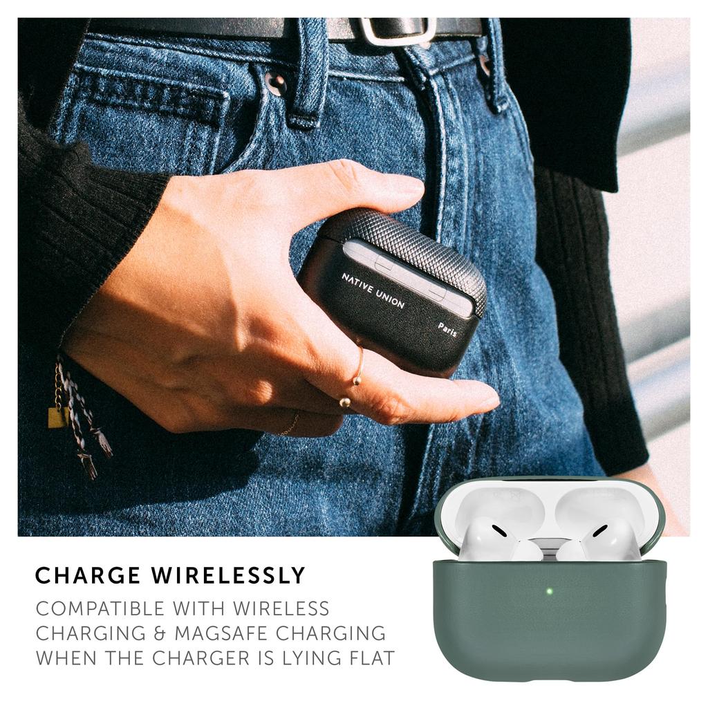 NATIVE UNION Case for AirPods Pro 2nd Gen Premium Wireless Charging Compatible with AirPods Pro and AirPods Pro 2nd Generation (Re)Classic -