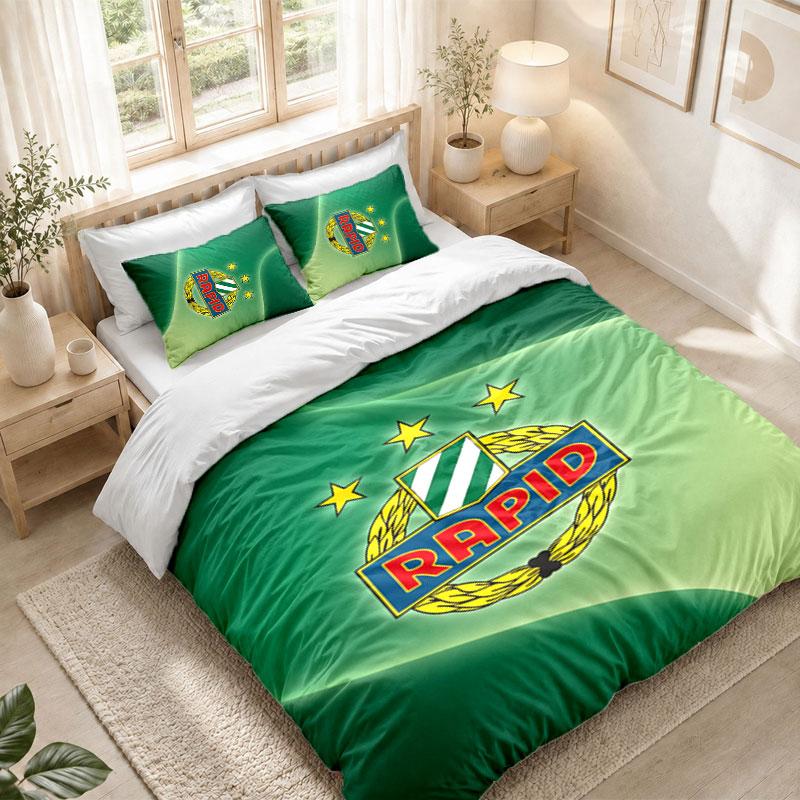 Bedding Set 1 Duvet Cover 2 Pillowcases Rapid Wien FC Print Bedroom Home Decoration