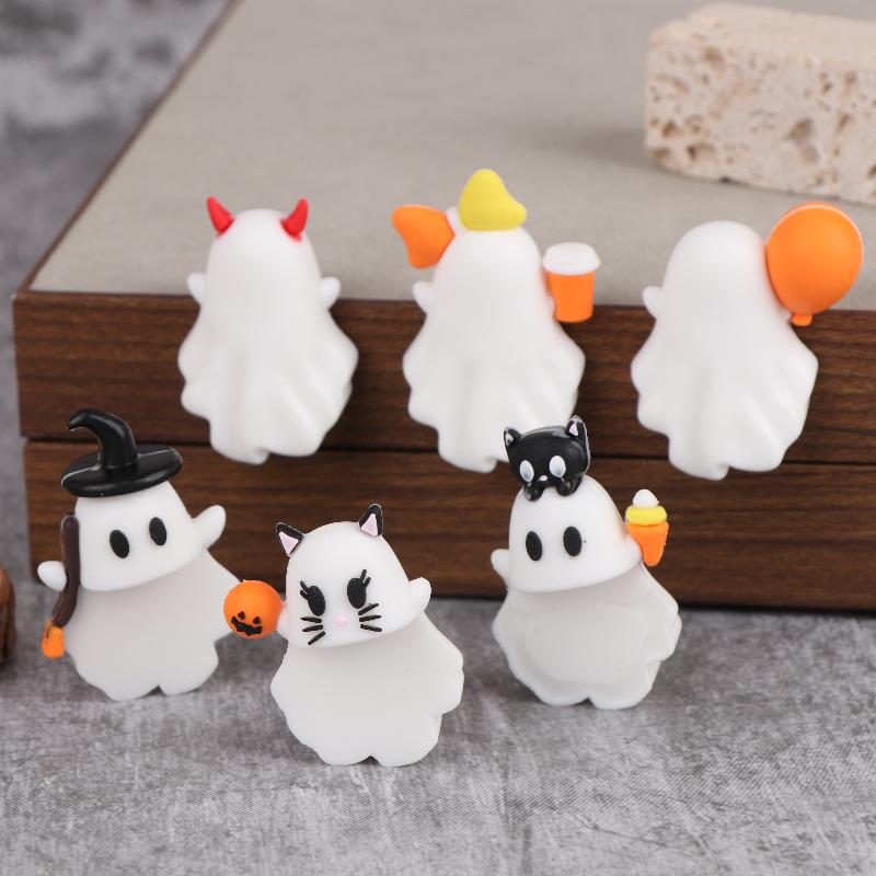 1/6Pcs Mystery Phone Buddy Cute Halloween Phones Decorations Mini Figure Design Figurine Fun Desk Accessory For All Phones