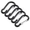 (Kung Pao Chicken)5Pcs Aluminum Snap Hook Carabiner D-Ring Key Chain Clip Keychain Hiking Camping