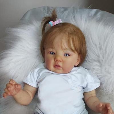 50cm Reborn Baby Doll 3D Painted Skin Doll With Lifelike Hand Implanted Hair Dolls Toy For Children Gift