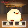 Portable Silicone Pat Night Light 2025 New 3 Brightness Rechargeable 1200mAh ABS for Baby Nursery Home Travel Reading Bedside