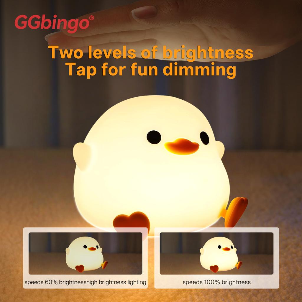 Portable Silicone Pat Night Light 2025 New 3 Brightness Rechargeable 1200mAh ABS for Baby Nursery Home Travel Reading Bedside